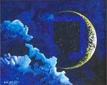 'Lunar Doorway', acrylic on canvas, Will Johnstone.
