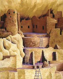 'Mesa Verde', acrylic on canvas, Will Johnstone.